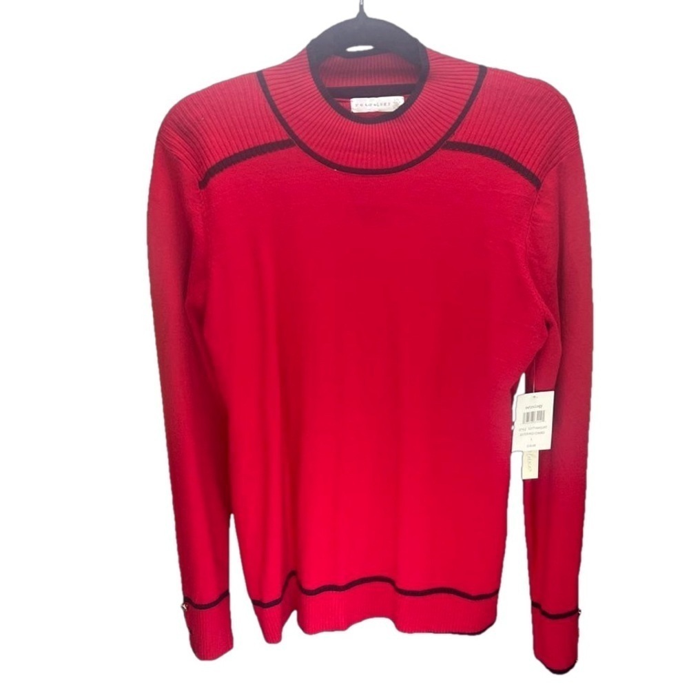 Retrology Jester Red Cuddle Luxe Sweater with black accents